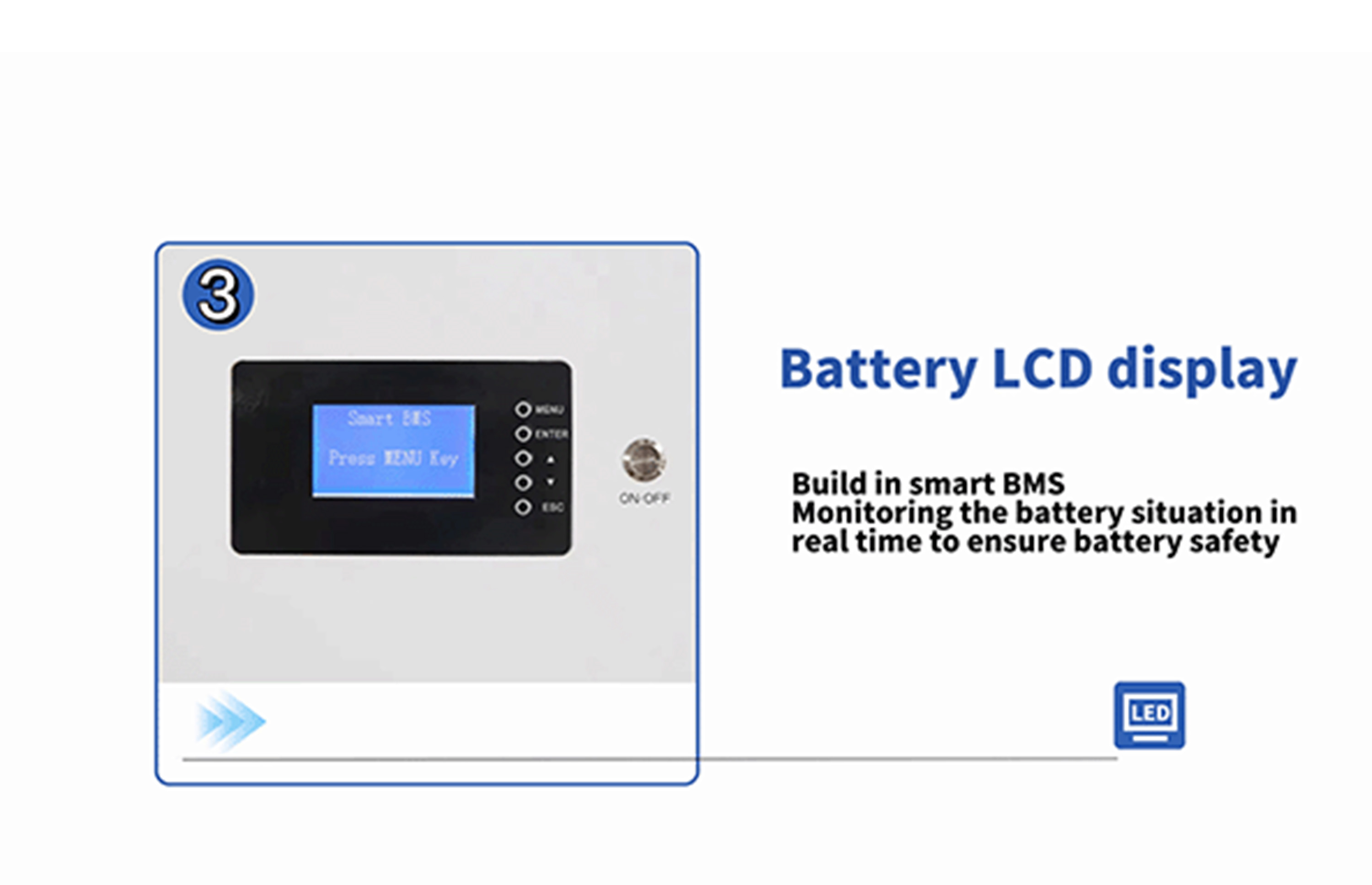 Display screen area of wall mounted battery.